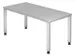 bureau à hauteur réglable,HxlxP 680-760x1600x800mm,panneau gris clai