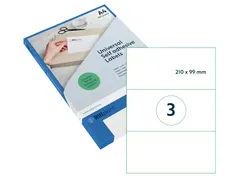 Etiket Rillprint 210x99mm mat transparant 75 etiketten
