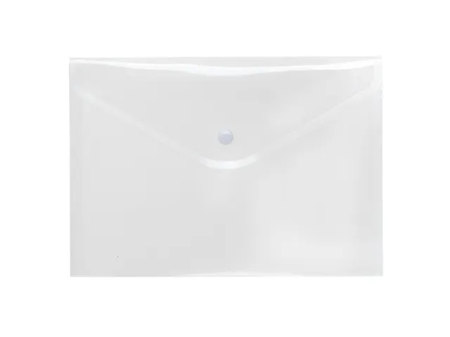 Pochette transparente Foldersys A5 avec fermeture à pression