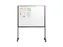 Verrijdbaar Whiteboard Workboard 120x150cm Gelakt Staal zwart profiel