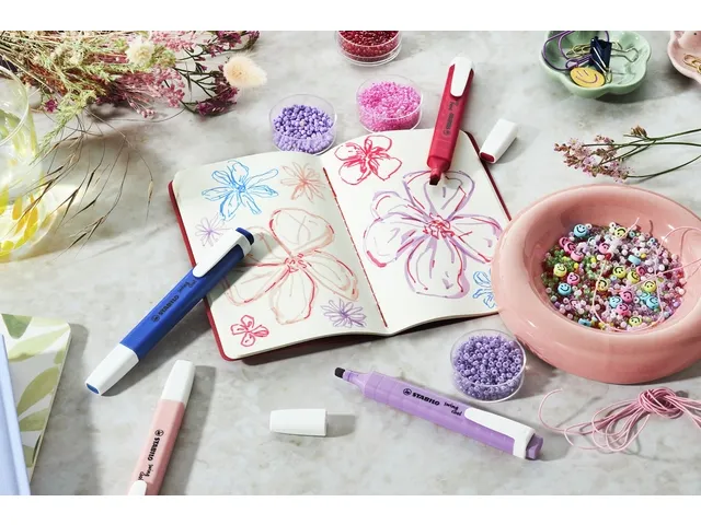 Markeerstift STABILO Swing cool Wildflower grijsviolet
