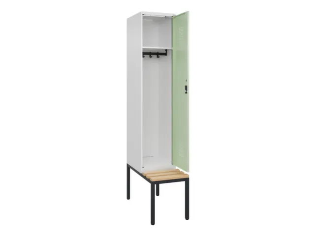locker met bank,HxBxD 2120x400x815mm,1vak,vak B 400mm,cilinderslot