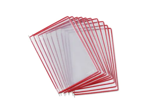 Zichtpaneel Tarifold A4 verticaal 230x343mm Rood 10 stuks