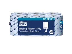 Tork 128208 M2 Wiping Poetspapier Advanced 1-laags Blauw 320m