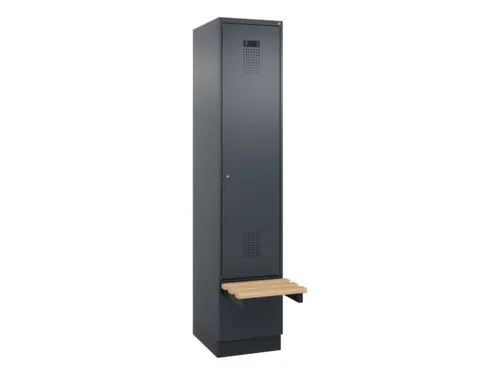locker met bank,HxBxD 1950x400x815mm,1vak,vak B 400mm,cilinderslot