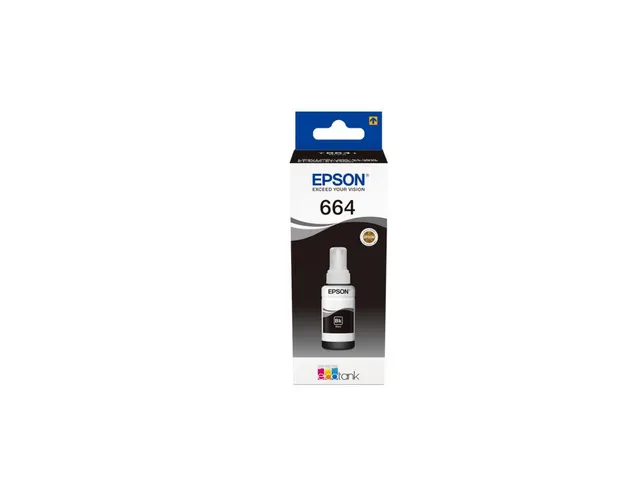 Flacon navulinkt Epson Ecotank T6641 Zwart C13T664140
