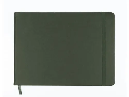 Schetsboek Kangaro A5 landscape forest green PU HC 80 vel 140gr roomwi