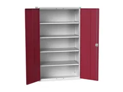 universele kast,HxBxD 2000x1300x550mm,4xStalen bodem,draaigrendelslot