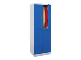 Dubbeldekse lockerkast,HxBxD 1800x600x500mm,RAL7035,front RAL5010 - 2