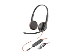 Blackwire 3325 Stereo USB-C/A Headset 3.5mm 8X229AA zwart On-Ear