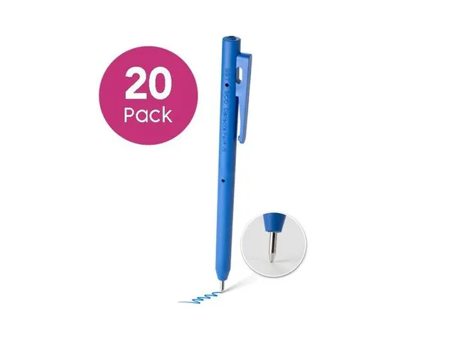 Eco v2.0 DetectaPen met clip blauw blauwe inkt detecteerbaar 20 stuks