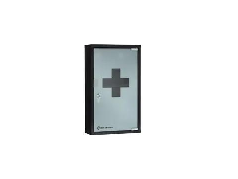 EHBO kast First Aid Only leeg 12x30x50 cm zwart
