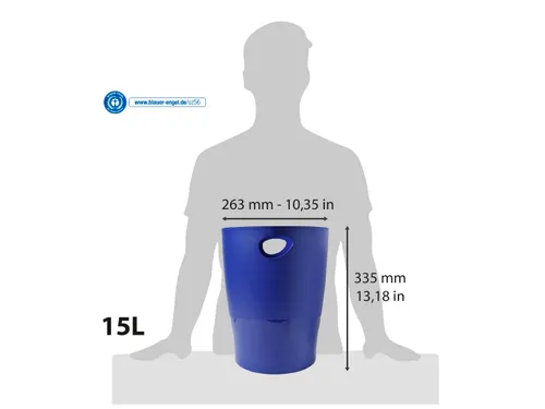 Papiermand Ecobin 15 Liter Donkerblauw
