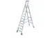 Verrijdbare Boktrap Aluminium L 3 71M 12Treden