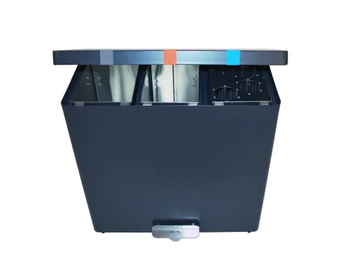Brandveilige Pedaalemmer Recyclokick 3 Grafietgrijs 3x 34 liter
