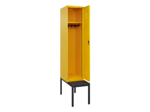 locker met bank,HxBxD 2120x400x815mm,1vak,vak B 400mm,cilinderslot