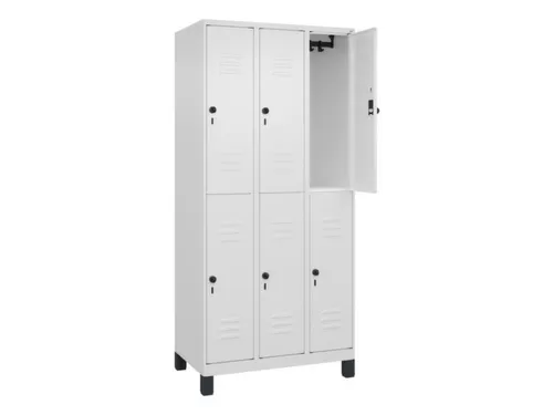 dubbeldekse locker,HxBxD 1950x900x500mm,3x2vak.,vak B 300mm