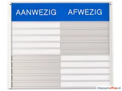In-uit Bord 10 Namen Aluminium Aan/afwezigheidbord