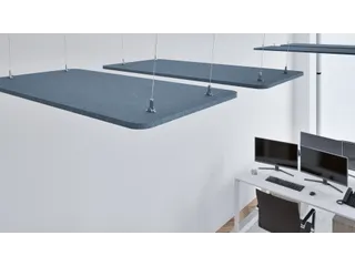 Akoestisch PET-vilt rechthoekig plafondpaneel 60x120cm Blauw - 1