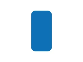 plaksymbool,rechthoek,markering HxB 150x50mm,polycarbonaat,blauw - 2