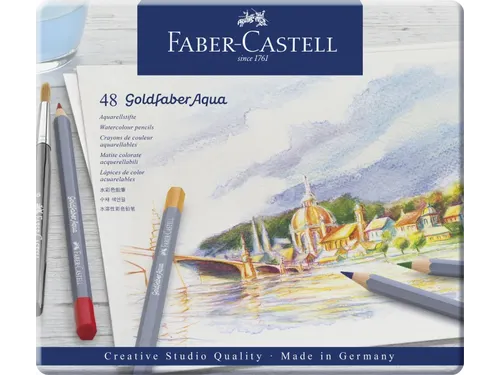 Aquarelkleurpotlood Faber-Castell Goldfaber etui 48 stuks