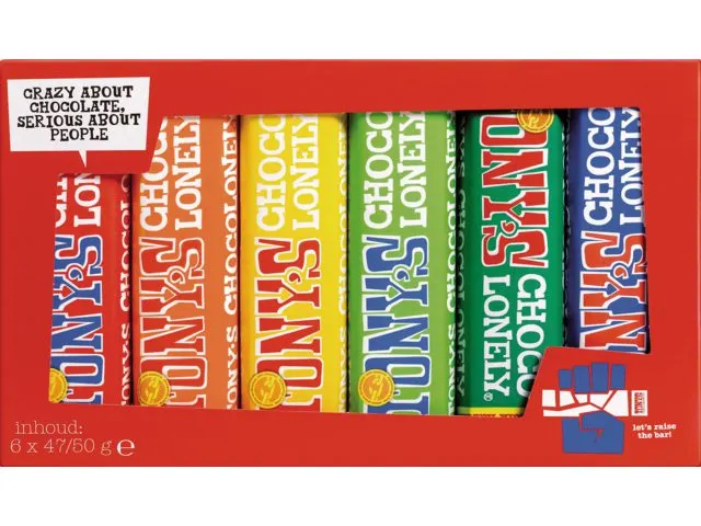 Chocolade Tony's Chocolonely Reep 47/50Gr Assorti À 6 Stuks