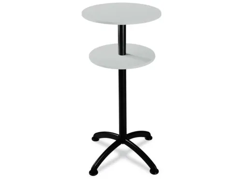 Statafel Stalen 4-Poots H 112cm Lichtgrijs Onderstel Zwart