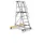Platformladder Aluminium Bordes H X B X D 1300X 600X 630Mm 5Treden