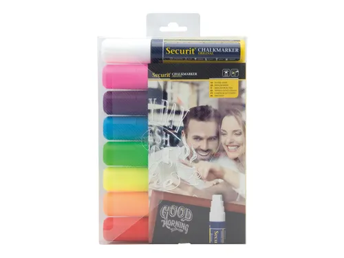 Krijtstift Securit Sma-720 Blokpunt 7-15mm Assorti 8 Stuks