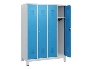 schoollocker,HxBxD 1630x1200x500mm,4vak,vak B 300mm,cil.-slot,voeten - 1