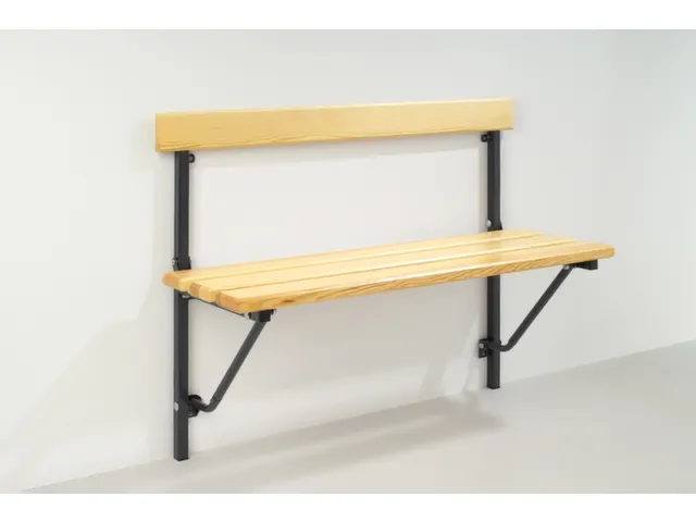 banc pliable HxLxP 780x1200x380mm barrettes en bois