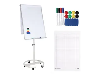 BRASQ Flipover Mobiel Deluxe 70x100cm Magnetisch Wit met accessoires - 1