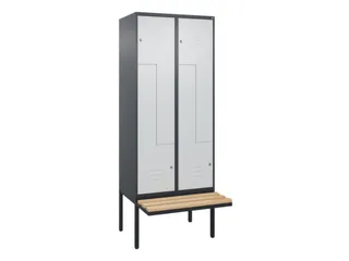 Z-garderobekast,HxBxD 2120x800x815mm,4vak,vak B 400mm,cil.-slot - 1