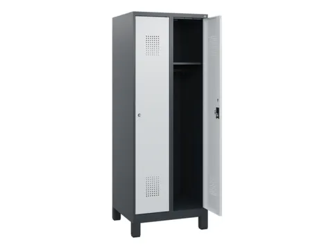 schoollocker,HxBxD 1630x600x500mm,2vak,vak B 300mm,cil.-slot,voeten