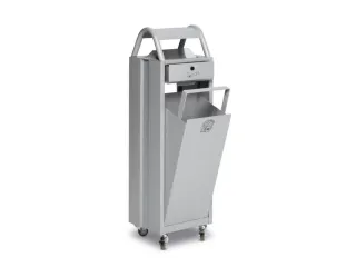 Combi-Asbak 5/35 liter Zilver 960x300x250 Overkapping Verzinkt Zilver - 2