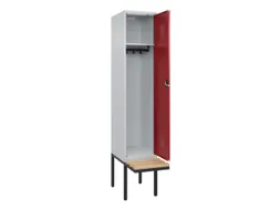 locker met bank,HxBxD 2120x400x815mm,1vak,vak B 400mm,cilinderslot