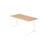 In hoogte verstelbaar bureau,HxBxD 680-850x1600x800mm,blad eiken