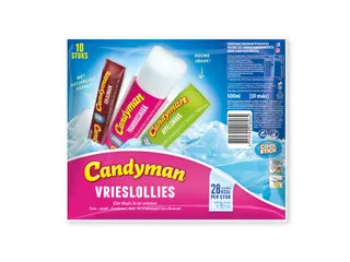 Vrieslolly Candyman 50 milliliter zak 10 stuks - 2