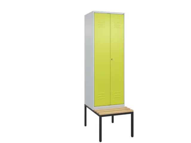 locker voor scheiding van kleding,HxBxD 2120x600x815mm,2vak