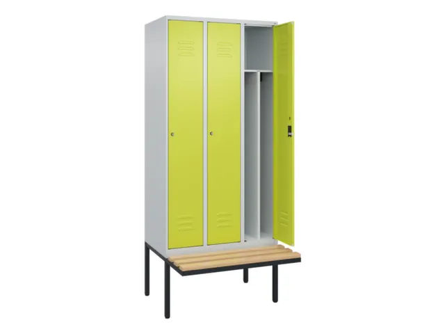 locker voor scheiding van kleding,HxBxD 2120x900x815mm,3vak