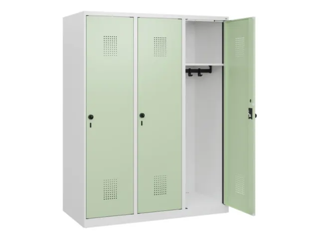 schoollocker,HxBxD 1530x1200x500mm,3vak,vak B 400mm,draaigrendel