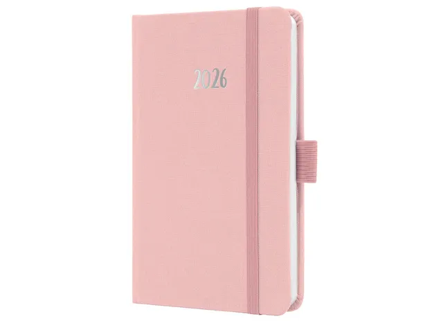 Weekagenda Feel A6 2026 (NL/FR/EN/DU) Soft Rose Hardcover