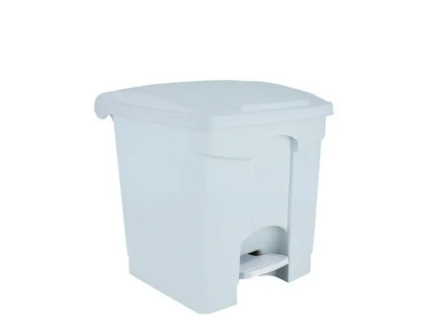 Contitop,afvalbak met pedaal 30L wit