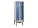 locker voor scheiding van kleding,HxBxD 2120x600x815mm,2vak