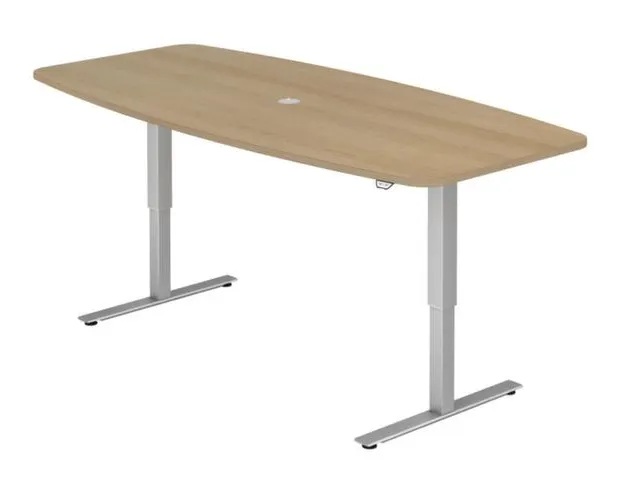 In hoogte verstelbare vergadertafel,HxBxD 710-1200x2200x1030mm