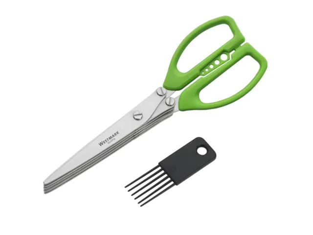 Westmark Kruidenschaar 5 bladen RVS groen met reinigingskam
