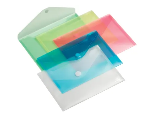 Enveloptas Europel A5 250x180mm dwars transparant blauw