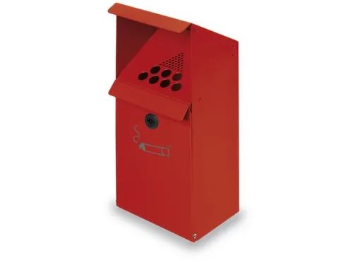 Wandasbak 3.7 liter 410x180x150mm Schuine Afdekking Rood