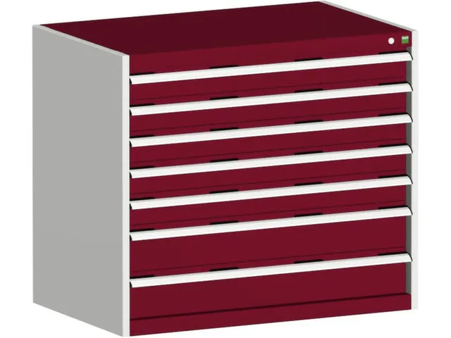 ladekast HxBxD 900x1050x650mm 7laden RAL7035 front RAL3004