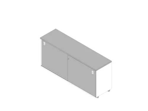 schuifdeurkast,HxBxD 730x1600x450mm,1xhouten vloer,2ordnerhoogte